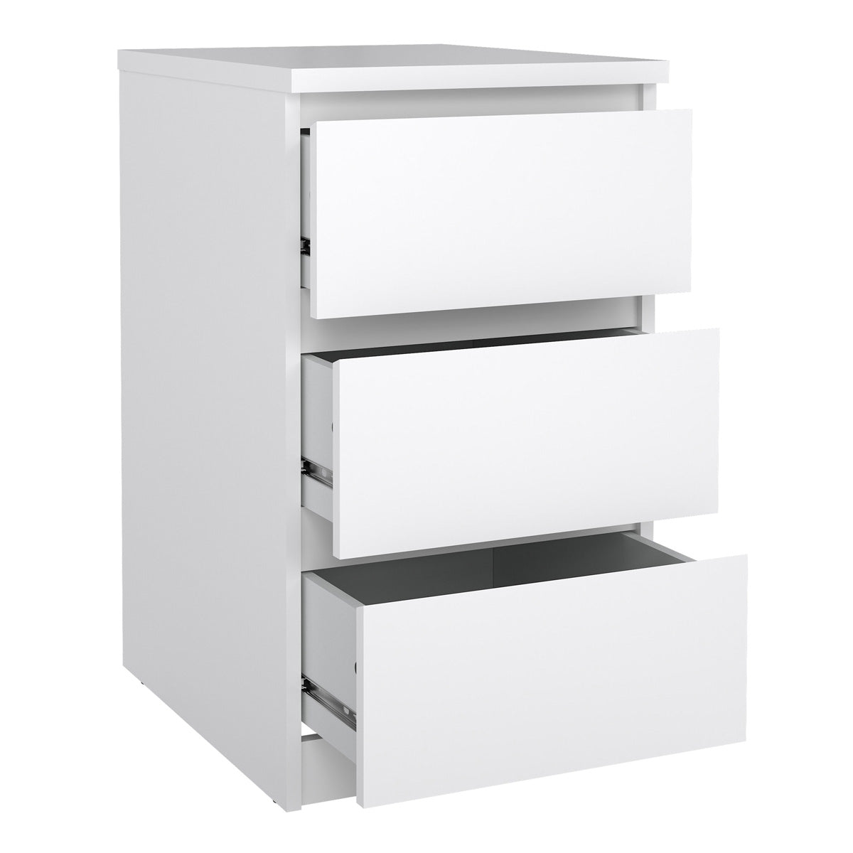 Wooden Bedside Cabinet With 3 Drawers - Naia