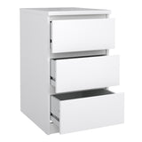 Wooden Bedside Cabinet With 3 Drawers - Naia