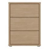 Wooden Bedside Cabinet With 3 Push-to-Open Drawers - Alice Springs