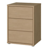 Wooden Bedside Cabinet With 3 Push-to-Open Drawers - Alice Springs
