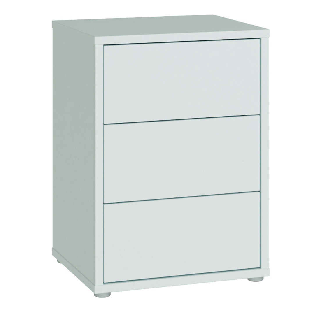 Wooden Bedside Cabinet With 3 Push-to-Open Drawers - Alice Springs