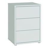 Wooden Bedside Cabinet With 3 Push-to-Open Drawers - Alice Springs