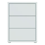 Wooden Bedside Cabinet With 3 Push-to-Open Drawers - Alice Springs