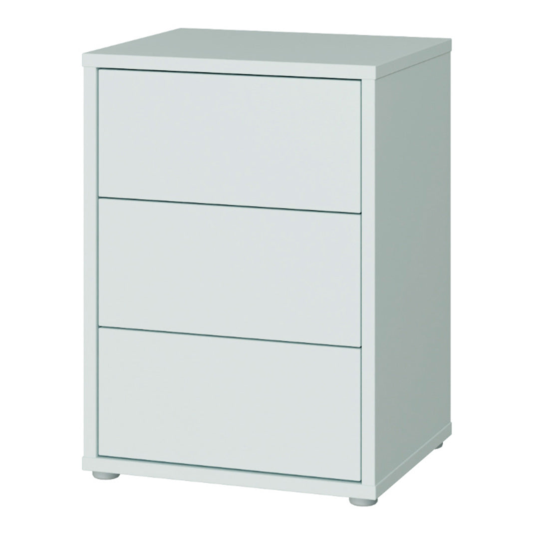 Wooden Bedside Cabinet With 3 Push-to-Open Drawers - Alice Springs