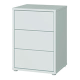 Wooden Bedside Cabinet With 3 Push-to-Open Drawers - Alice Springs