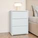 Wooden Bedside Cabinet With 3 Push-to-Open Drawers - Alice Springs