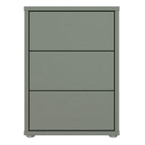 Wooden Bedside Cabinet With 3 Push-to-Open Drawers - Alice Springs