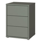 Wooden Bedside Cabinet With 3 Push-to-Open Drawers - Alice Springs