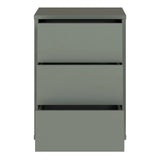 Wooden Bedside Cabinet With 3 Push-to-Open Drawers - Alice Springs