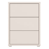 Wooden Bedside Cabinet With 3 Push-to-Open Drawers - Alice Springs