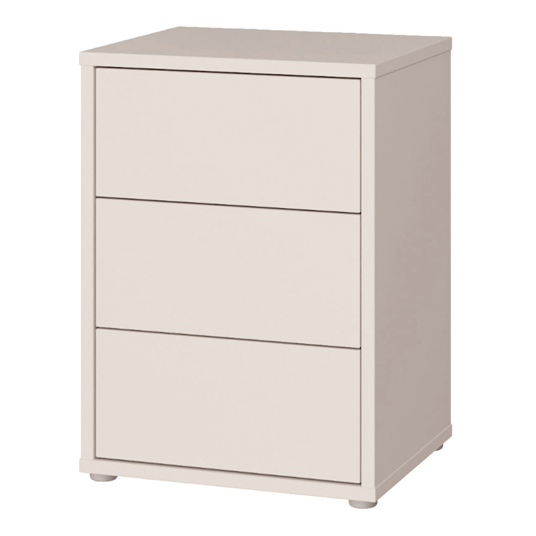 Wooden Bedside Cabinet With 3 Push-to-Open Drawers - Alice Springs