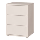 Wooden Bedside Cabinet With 3 Push-to-Open Drawers - Alice Springs