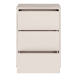 Wooden Bedside Cabinet With 3 Push-to-Open Drawers - Alice Springs