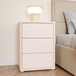 Wooden Bedside Cabinet With 3 Push-to-Open Drawers - Alice Springs