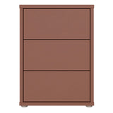 Wooden Bedside Cabinet With 3 Push-to-Open Drawers - Alice Springs