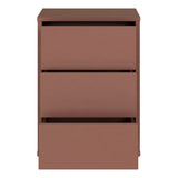 Wooden Bedside Cabinet With 3 Push-to-Open Drawers - Alice Springs