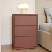 Wooden Bedside Cabinet With 3 Push-to-Open Drawers - Alice Springs