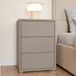 Wooden Bedside Cabinet With 3 Push-to-Open Drawers - Alice Springs