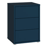 Wooden Bedside Cabinet With 3 Push-to-Open Drawers - Alice Springs