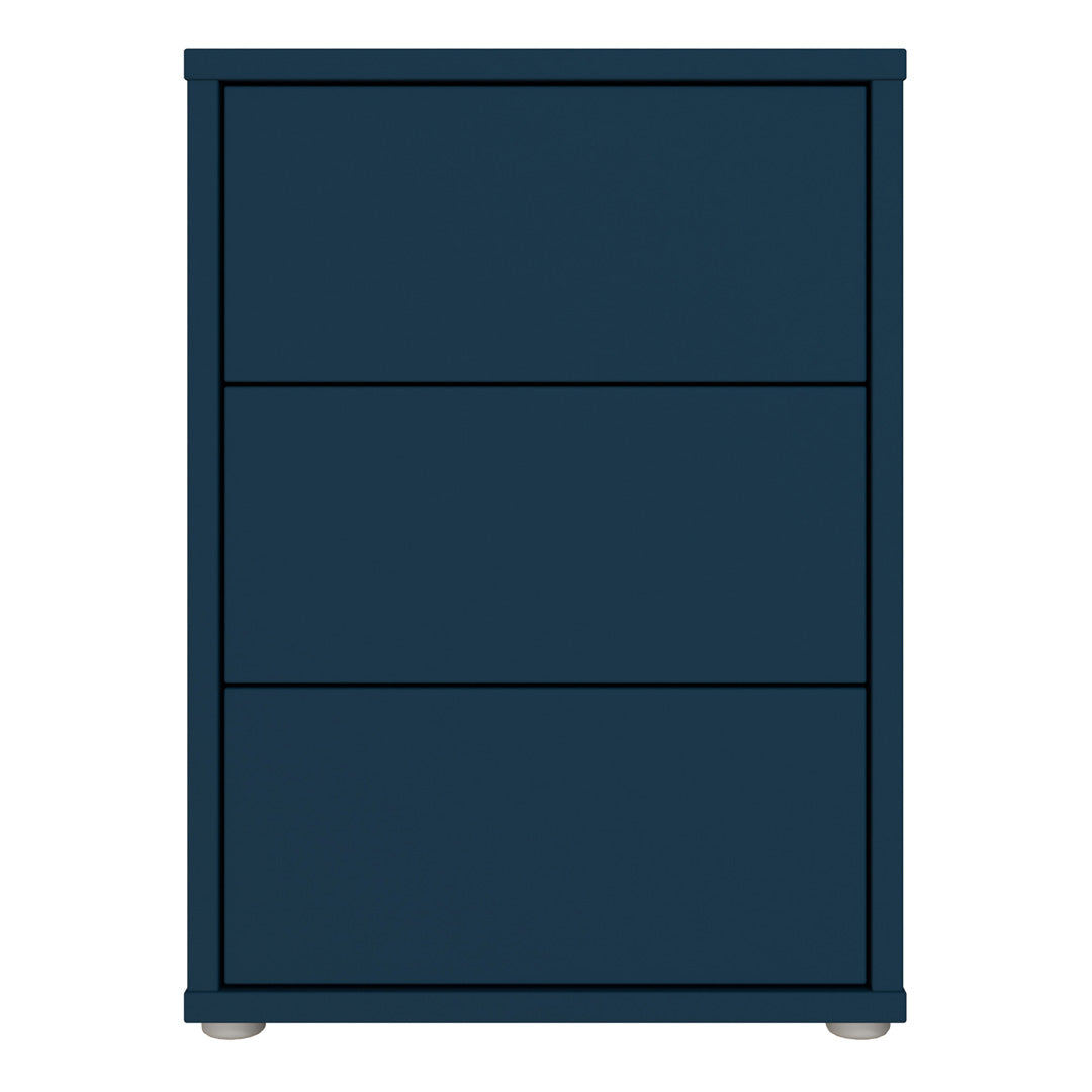Wooden Bedside Cabinet With 3 Push-to-Open Drawers - Alice Springs