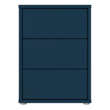 Wooden Bedside Cabinet With 3 Push-to-Open Drawers - Alice Springs