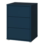 Wooden Bedside Cabinet With 3 Push-to-Open Drawers - Alice Springs