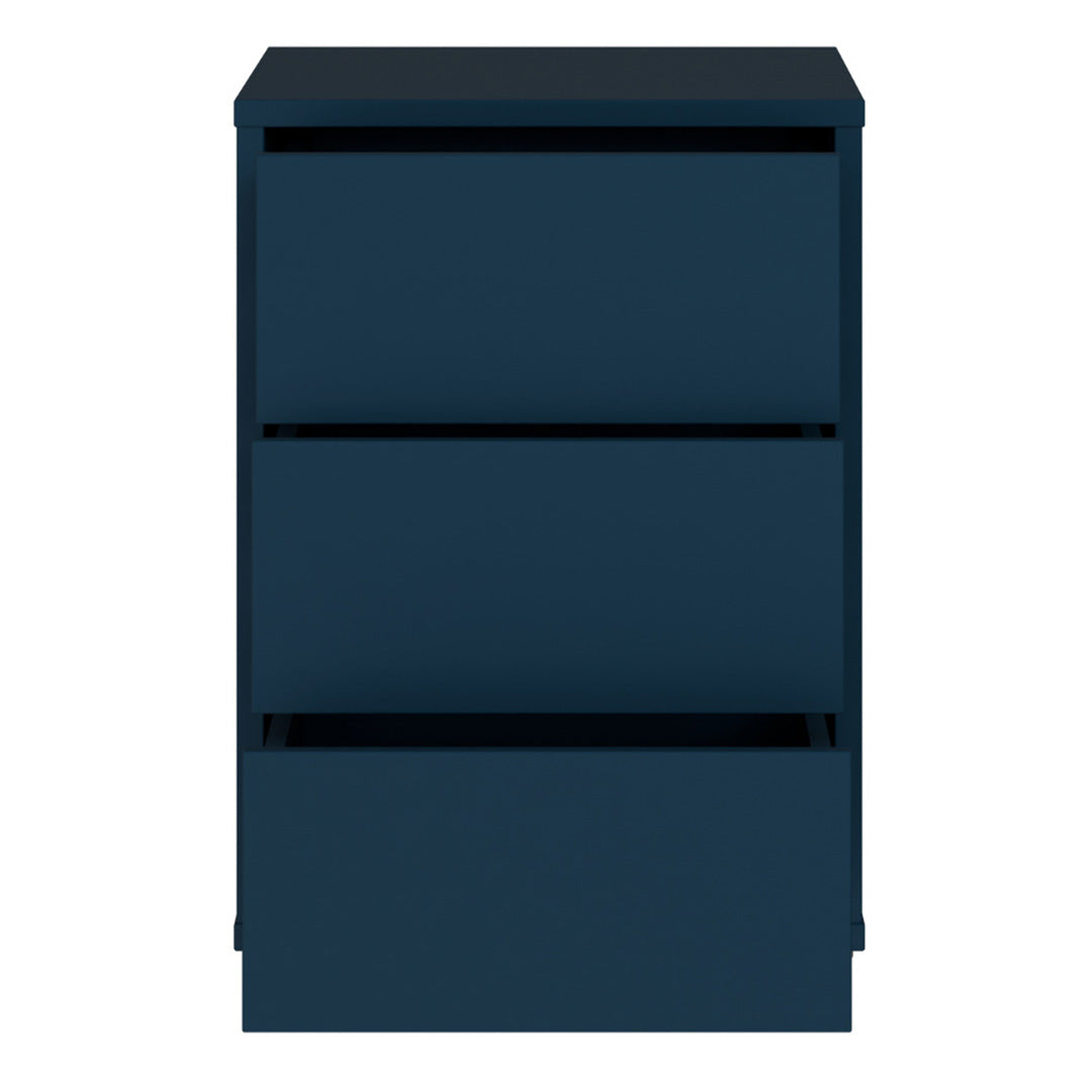 Wooden Bedside Cabinet With 3 Push-to-Open Drawers - Alice Springs