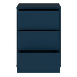Wooden Bedside Cabinet With 3 Push-to-Open Drawers - Alice Springs