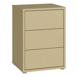 Wooden Bedside Cabinet With 3 Push-to-Open Drawers - Alice Springs