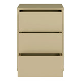 Wooden Bedside Cabinet With 3 Push-to-Open Drawers - Alice Springs