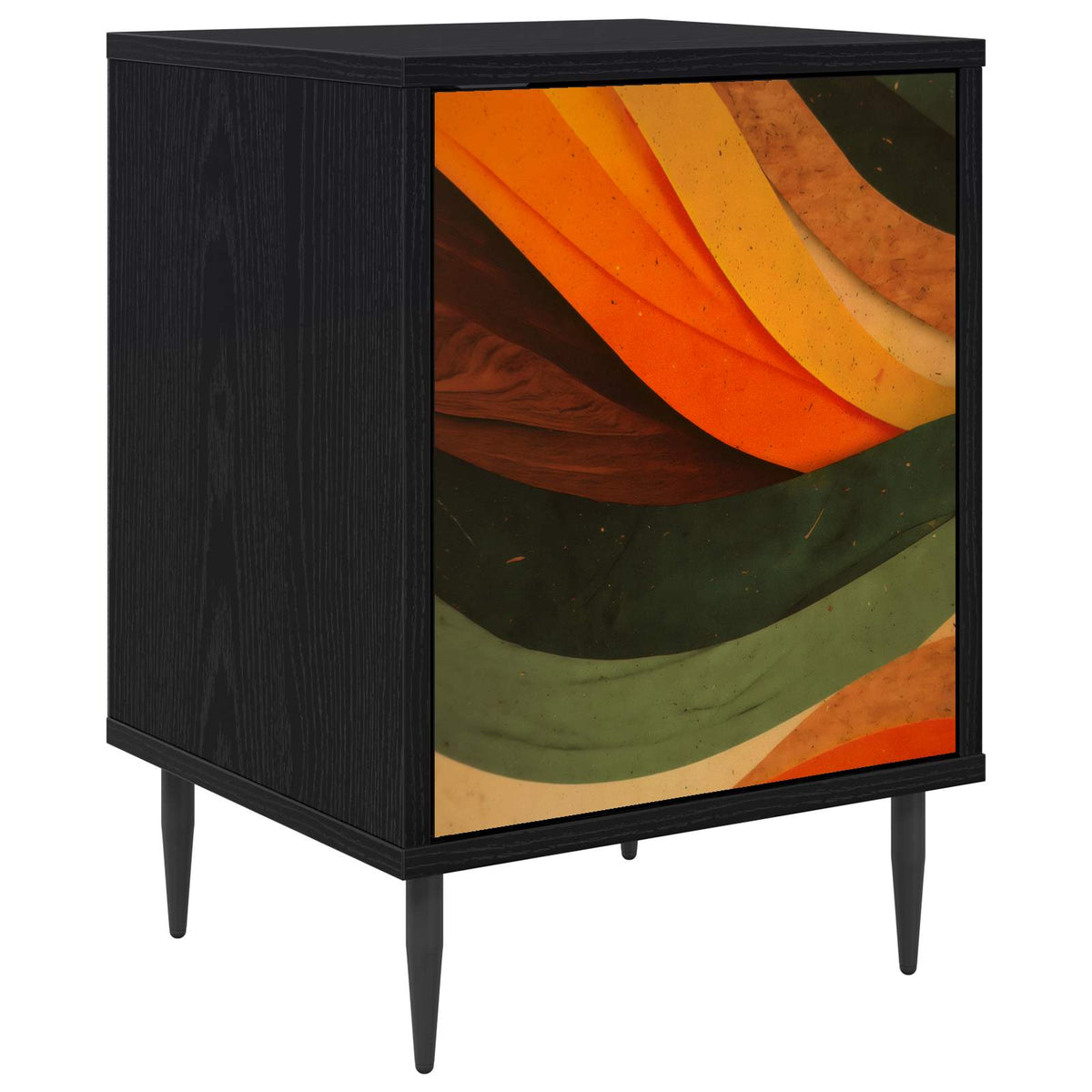 Wooden Bedside Cabinet 36cm Wide With 1 Door And Raised Feet - Bonn