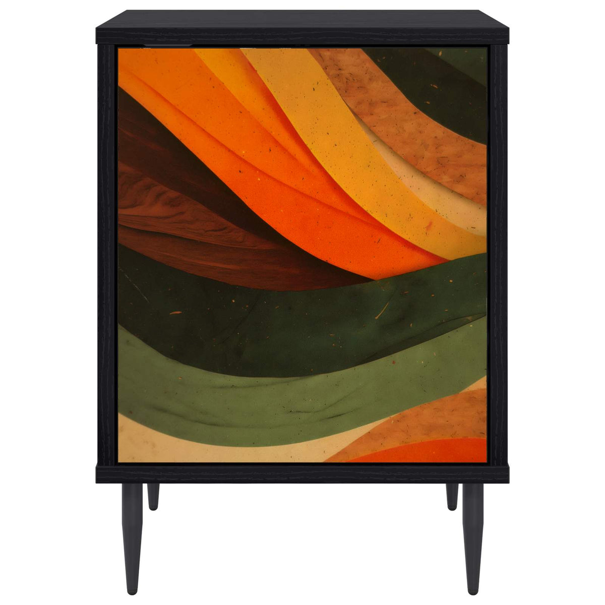 Wooden Bedside Cabinet 36cm Wide With 1 Door And Raised Feet - Bonn