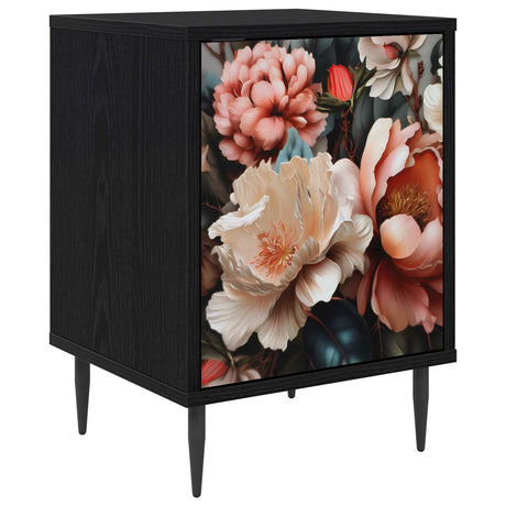 Wooden Bedside Cabinet 36cm Wide With 1 Door And Raised Feet - Borne