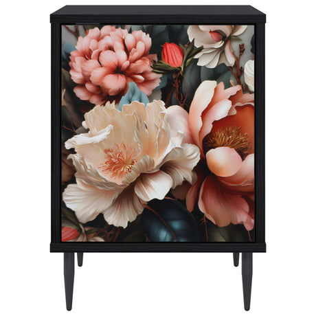 Wooden Bedside Cabinet 36cm Wide With 1 Door And Raised Feet - Borne