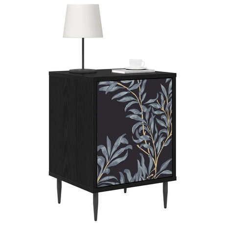 Wooden Bedside Cabinet 36cm Wide With 1 Door And Raised Feet - Dokkum
