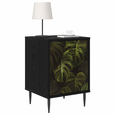 Wooden Bedside Cabinet 36cm Wide With 1 Door And Raised Feet - Elburg