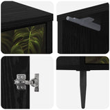 Wooden Bedside Cabinet 36cm Wide With 1 Door And Raised Feet - Elburg