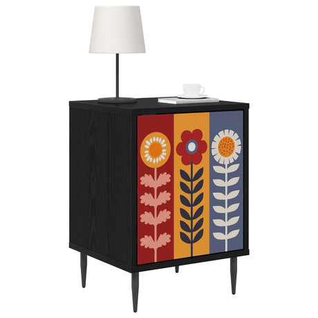 Wooden Bedside Cabinet 36cm Wide With 1 Door And Raised Feet - Essen