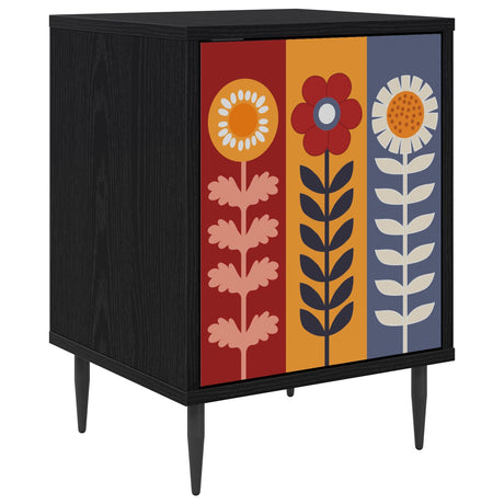 Wooden Bedside Cabinet 36cm Wide With 1 Door And Raised Feet - Essen