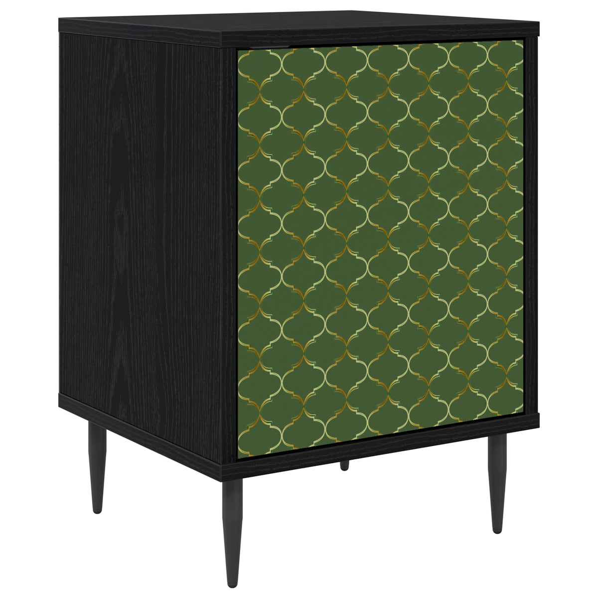 Wooden Bedside Cabinet 36cm Wide With 1 Door And Raised Feet - Geleen