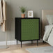 Wooden Bedside Cabinet 36cm Wide With 1 Door And Raised Feet - Geleen