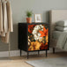 Wooden Bedside Cabinet 36cm Wide With 1 Door And Raised Feet - Gennep