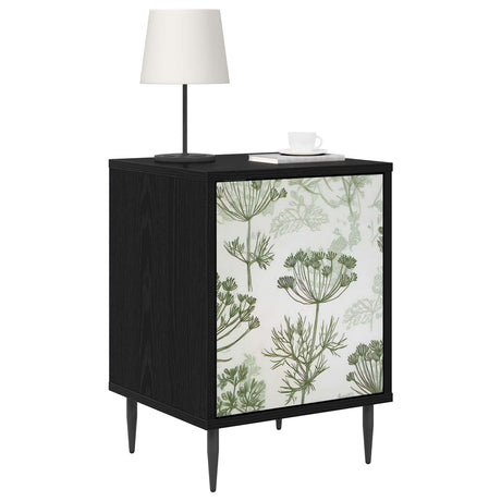Wooden Bedside Cabinet 36cm Wide With 1 Door And Raised Feet - Gotha