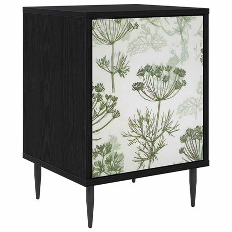 Wooden Bedside Cabinet 36cm Wide With 1 Door And Raised Feet - Gotha