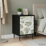Wooden Bedside Cabinet 36cm Wide With 1 Door And Raised Feet - Gotha
