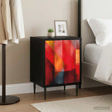 Wooden Bedside Cabinet 36cm Wide With 1 Door And Raised Feet - Heesch