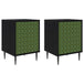 Wooden Bedside Cabinet 36cm Wide With 1 Door And Raised Feet in Set Of 2 - Geleen