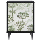 Wooden Bedside Cabinet 36cm Wide With 1 Door And Raised Feet in Set Of 2 - Gotha