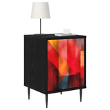 Wooden Bedside Cabinet 36cm Wide With 1 Door And Raised Feet in Set Of 2 - Heesch