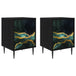 Wooden Bedside Cabinet 36cm Wide With 1 Door And Raised Feet in Set Of 2 - Wijhe